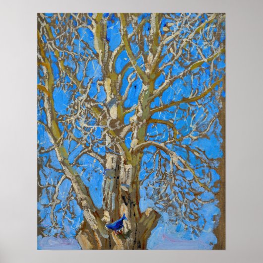 Akseli Gallen-Kallela - Crack Willow en Blue Bird Poster (Voorkant)