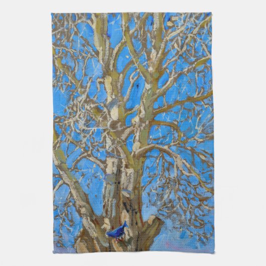 Akseli Gallen-Kallela - Crack Willow en Blue Bird Theedoek (Verticaal)