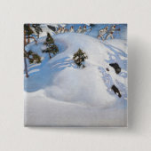 Akseli Gallen-Kallela - Februari Vision Vierkante Button 5,1 Cm (Voorkant)