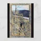 Akseli Gallen-Kallela - Great Black Woodpecker Briefkaart (Voorkant)