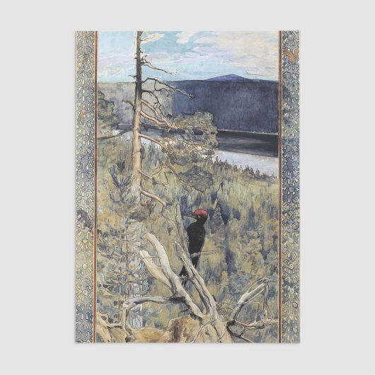 Akseli Gallen-Kallela - Great Black Woodpecker Tissuepapier