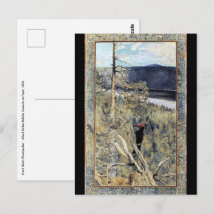 Akseli Gallen-Kallela - Grote Zwarte Specht Briefkaart
