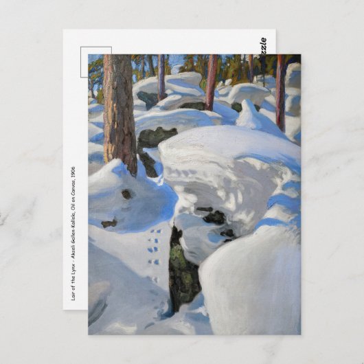 Akseli Gallen-Kallela - Hol van de lynx Briefkaart (Voorkant / Achterkant)