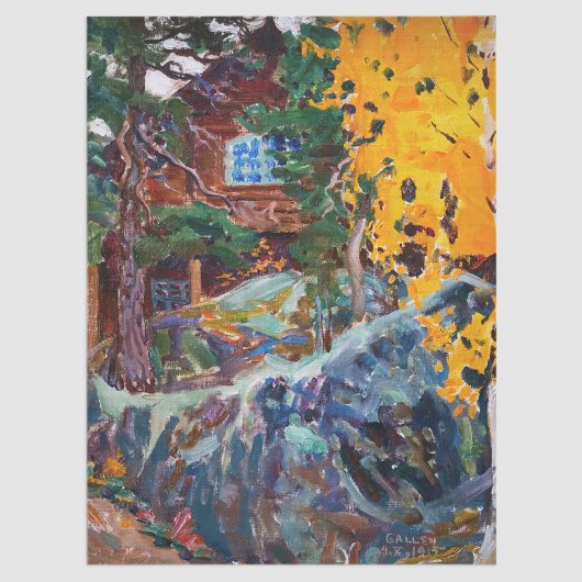 Akseli Gallen-Kallela - Kalela in het najaar Tissuepapier