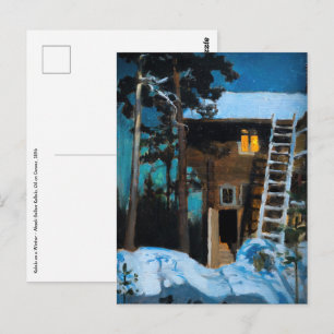 Akseli Gallen-Kallela - Kalela op een winter Briefkaart