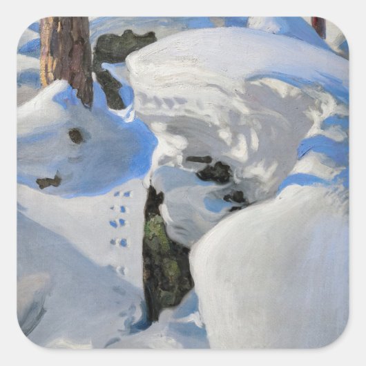 Akseli Gallen-Kallela - Lair of the Lynx Vierkante Sticker (Voorkant)