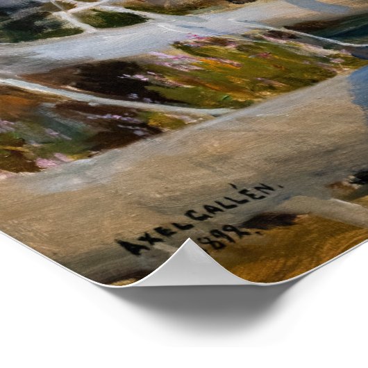 Akseli Gallen-Kallela - Meer in de natuur Poster (Hoek)