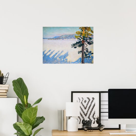 Akseli Gallen-Kallela - Meer van Ruovesi in de win Poster (Thuiskantoor)