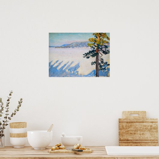 Akseli Gallen-Kallela - Meer van Ruovesi in de win Poster (Keuken)