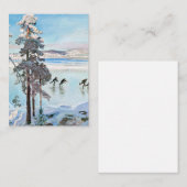 Akseli Gallen-Kallela - Schaatsers bij de kust van Notitiekaartje (Voorkant / Achterkant)