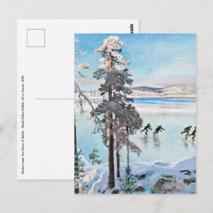 Akseli Gallen-Kallela - Skaters nabij Kalela Shore Briefkaart