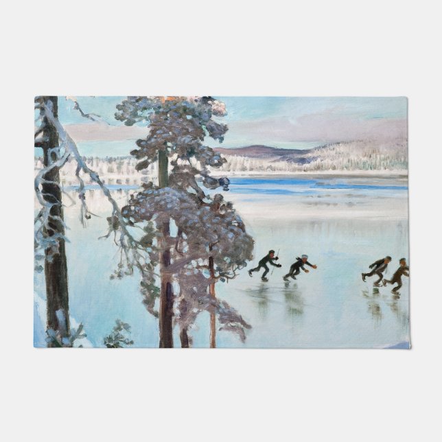 Akseli Gallen-Kallela - Skaters nabij Kalela Shore Deurmat (Voorkant)