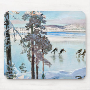 Akseli Gallen-Kallela - Skaters nabij Kalela Shore Muismat