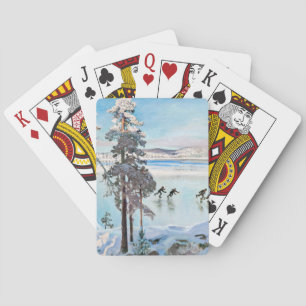 Akseli Gallen-Kallela - Skaters nabij Kalela Shore Pokerkaarten