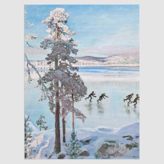 Akseli Gallen-Kallela - Skaters nabij Kalela Shore Tissuepapier