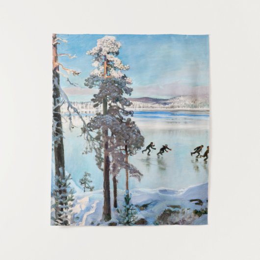 Akseli Gallen-Kallela - Skaters nabij Kalela Shore Wandkleed (Voorkant)