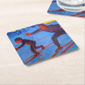 Akseli Gallen-Kallela - Skiers Kartonnen Onderzetters (Schuin)