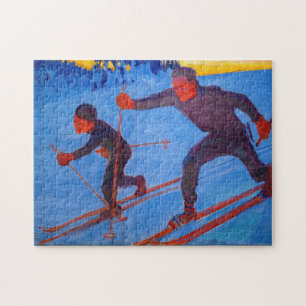 Akseli Gallen-Kallela - Skiers Legpuzzel