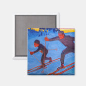 Akseli Gallen-Kallela - Skiers Magneet (Voorkant / Achterkant)