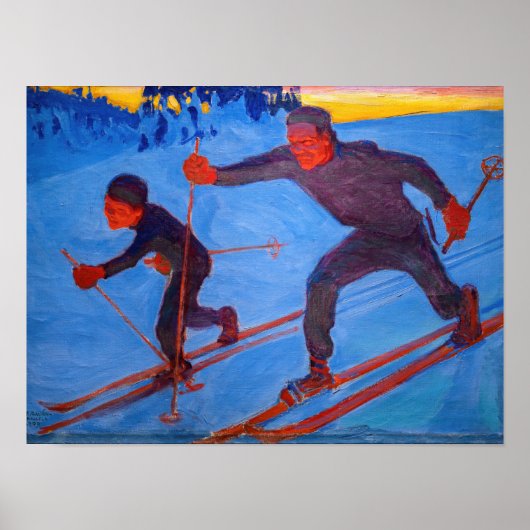 Akseli Gallen-Kallela - Skiërs Poster (Voorkant)