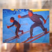 Akseli Gallen-Kallela - Skiers Raamsticker (Vel 2)
