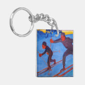Akseli Gallen-Kallela - Skiers Sleutelhanger (Voorkant Links)