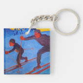 Akseli Gallen-Kallela - Skiers Sleutelhanger (Achterkant)