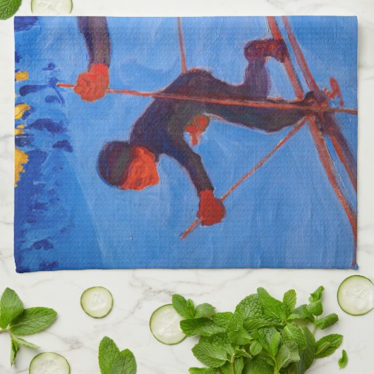 Akseli Gallen-Kallela - Skiers Theedoek (Gevouwen)