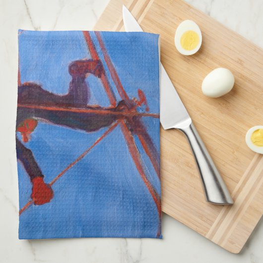 Akseli Gallen-Kallela - Skiers Theedoek (Quarter Fold)