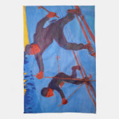 Akseli Gallen-Kallela - Skiers Theedoek (Verticaal)