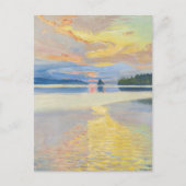 Akseli Gallen-Kallela - Sunset over het Ruovesi-me Briefkaart (Voorkant)