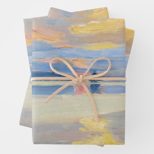 Akseli Gallen-Kallela - Sunset over het Ruovesi-me Inpakpapier Vel (In situ)