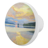 Akseli Gallen-Kallela - Sunset over het Ruovesi-me Keramische Knop (Rechts)