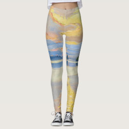 Akseli Gallen-Kallela - Sunset over het Ruovesi-me Leggings