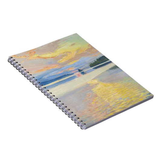 Akseli Gallen-Kallela - Sunset over het Ruovesi-me Notitieboek (Rechterzijde)