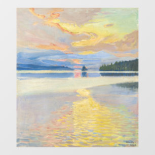 Akseli Gallen-Kallela - Sunset over het Ruovesi-me Raamsticker