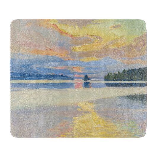 Akseli Gallen-Kallela - Sunset over het Ruovesi-me Snijplank (Voorkant)
