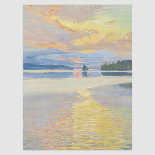 Akseli Gallen-Kallela - Sunset over het Ruovesi-me Tissuepapier