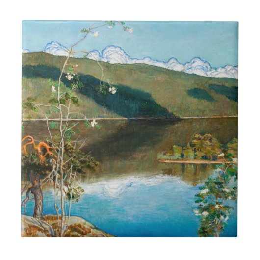 Akseli Gallen-Kallela - Thunderclouds on Horizon Tegeltje (Voorkant)