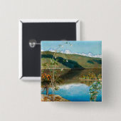 Akseli Gallen-Kallela - Thunderclouds on Horizon Vierkante Button 5,1 Cm (Voorkant /achterkant)