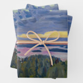 Akseli Gallen-Kallela - Uitzicht over een meer bij Inpakpapier Vel (In situ)