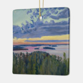 Akseli Gallen-Kallela - Uitzicht over een meer bij Keramisch Ornament (Links)