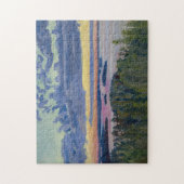 Akseli Gallen-Kallela - Uitzicht over een meer bij Legpuzzel (Verticaal)