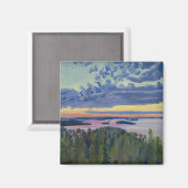 Akseli Gallen-Kallela - Uitzicht over een meer bij Magneet (Voorkant / Achterkant)