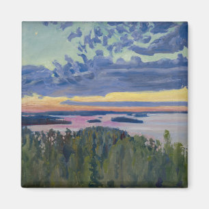 Akseli Gallen-Kallela - Uitzicht over een meer bij Magneet