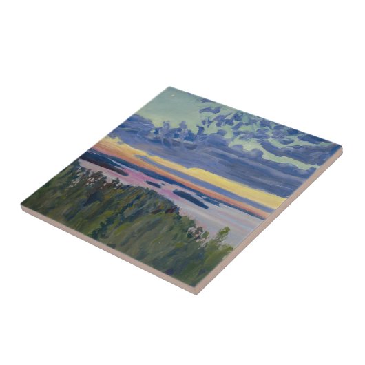 Akseli Gallen-Kallela - Uitzicht over een meer bij Tegeltje (Zijkant)