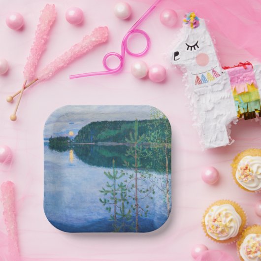 Akseli Gallen-Kallela - Voorjaarsnacht Papieren Bordje (Feest)