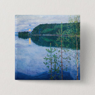 Akseli Gallen-Kallela - Voorjaarsnacht Vierkante Button 5,1 Cm