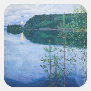 Akseli Gallen-Kallela - Voorjaarsnacht Vierkante Sticker