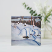 Akseli Gallen-Kallela - Winterlandschap #1 Bedankkaart (Staand voorkant)